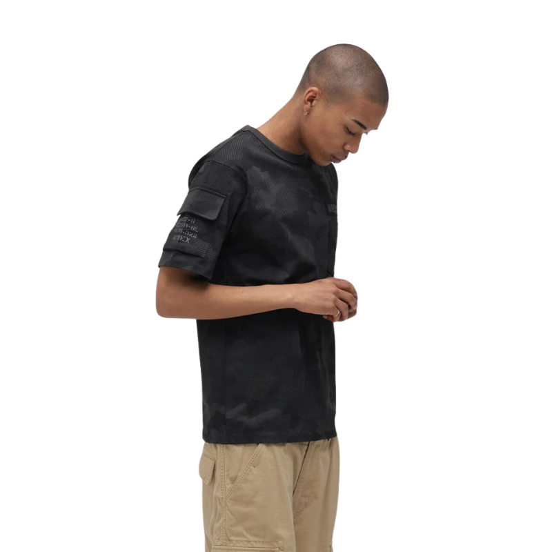 AVIREX FATIGUE S/S T-SHIRT "BLACK CAMO"  7835934010-012