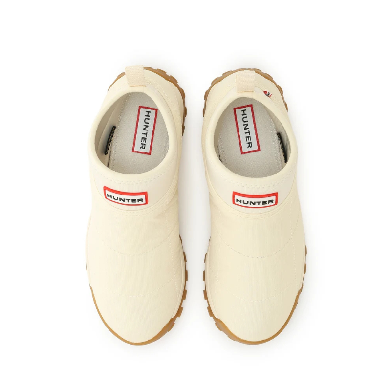 HUNTER TRAVEL 2.0 QUILTED NEO TRAINER BOOT "WHITE WILLOW/GUM" UFS7149REN-WWG