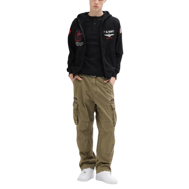 AVIREX PIGMENT TAPING CARGO PANTS  "OLIVE" 7836910022-310
