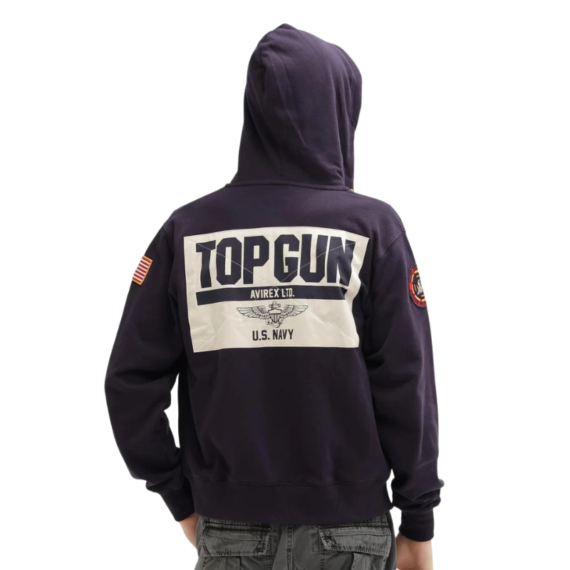 AVIREX LONG SLEEVE ZIP PARKA DUST DEVILS  "NAVY"7836931002-120