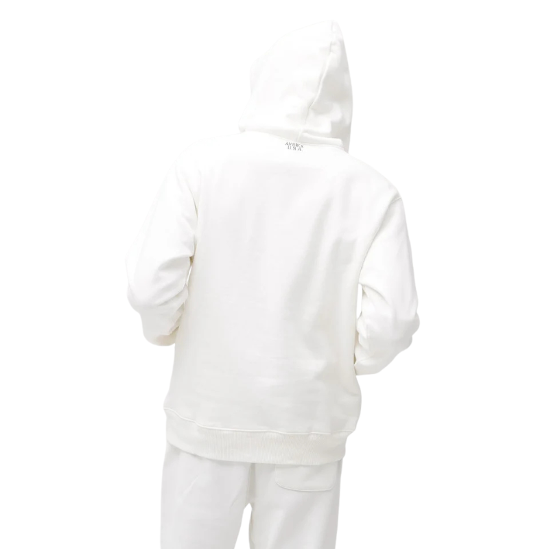 AVIREX DAILY PULLOVER SWEAT PARKA LOGO  "OFF WHITE"7833931006-033