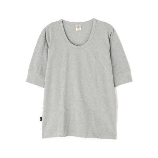 AVIREX DAILY HALF SLEEVE U-NECK T-SHIRT  "GRAY" 7834934024-020
