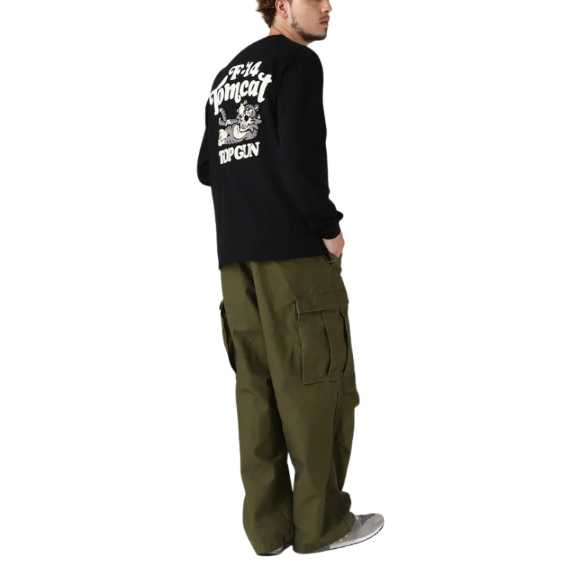 AVIREX SAGARA TOM CAT L/S T-SHIRT "BLACK"  7833930016-010