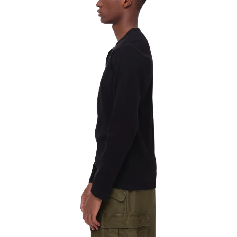 AVIREX DAILY RIB L/S CREW NECK T-SHIRT  "BLACK" 7834930019-010
