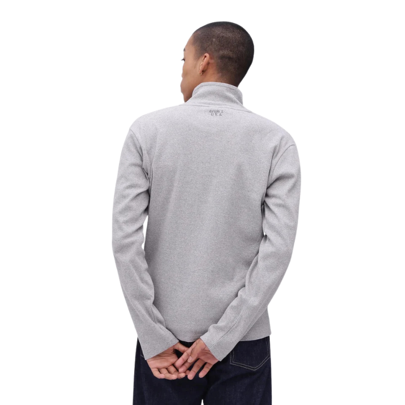 AVIREX DAILY STAND ZIP RIB JACKET  "GRAY" 7834930022-020