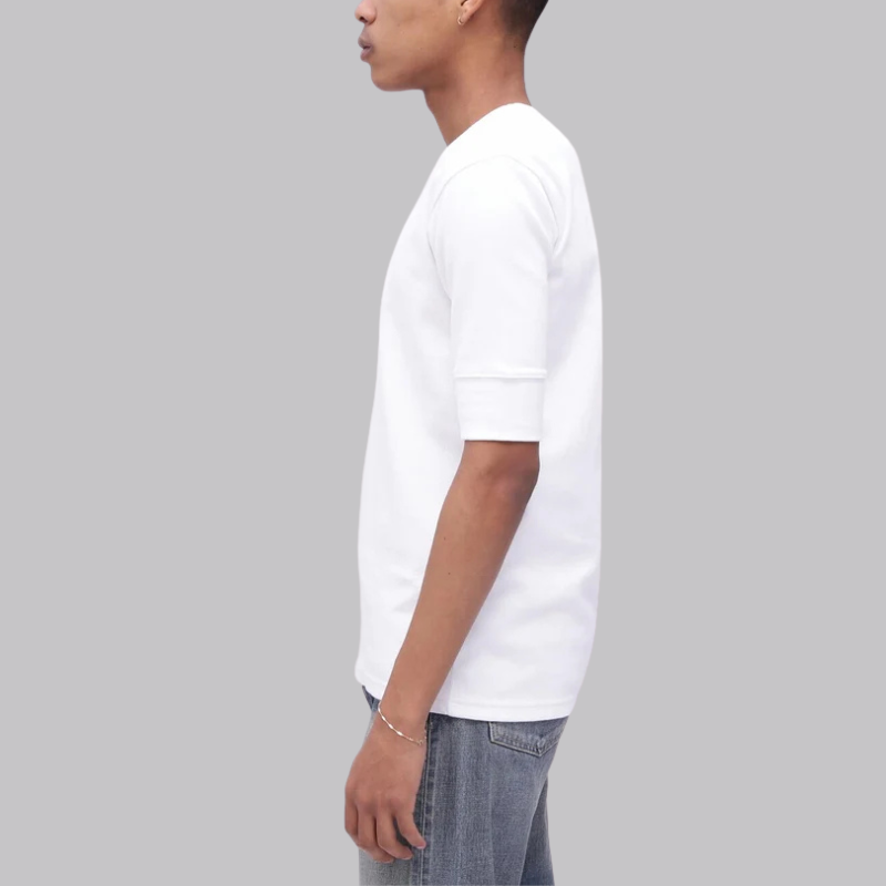 AVIREX DAILY HALF SLEEVE U-NECK T-SHIRT  "WHITE" 7834934024-030