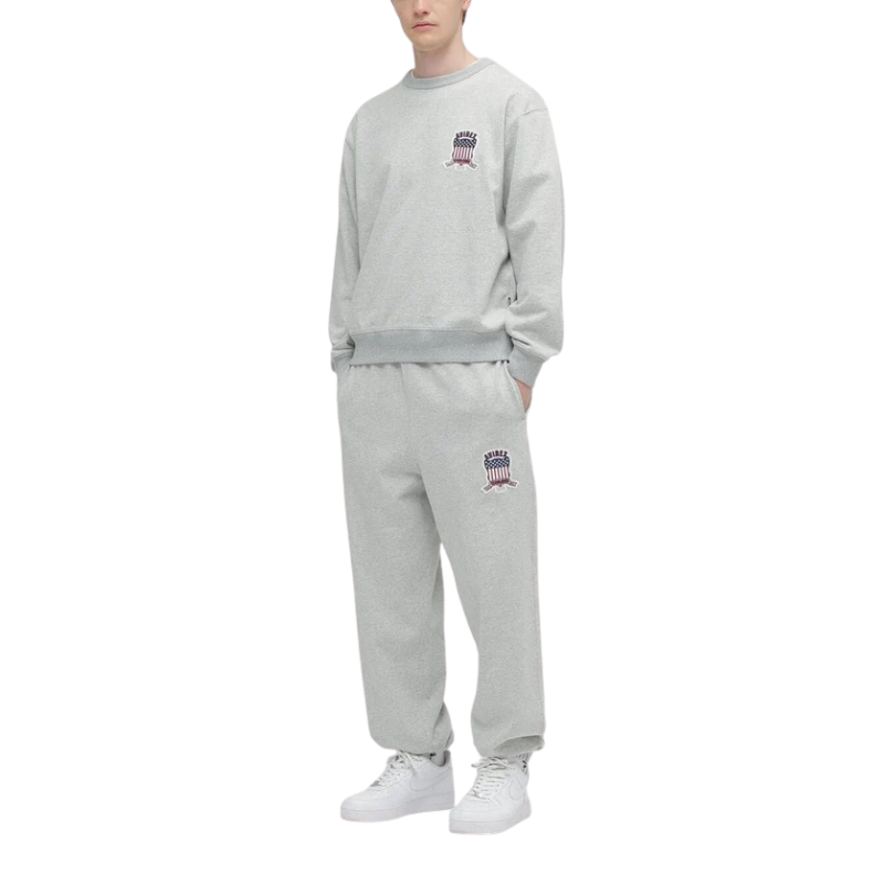 AVIREX SIGNATURE VARSITY LOGO SWEAT PANTS "GRAY"  7836910025-020