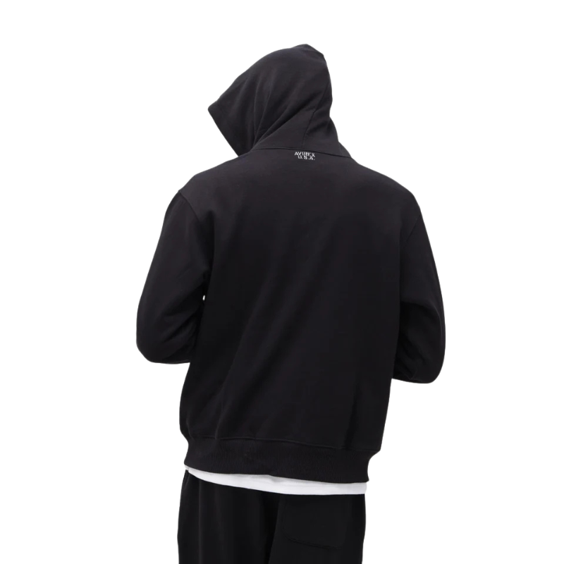 AVIREX DAILY PULLOVER SWEAT PARKA "BLACK" 7833931004-010