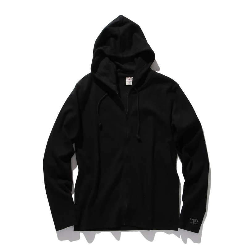 AVIREX DAILY RIB ZIP PARKA  "BLACK" 7834930021-010