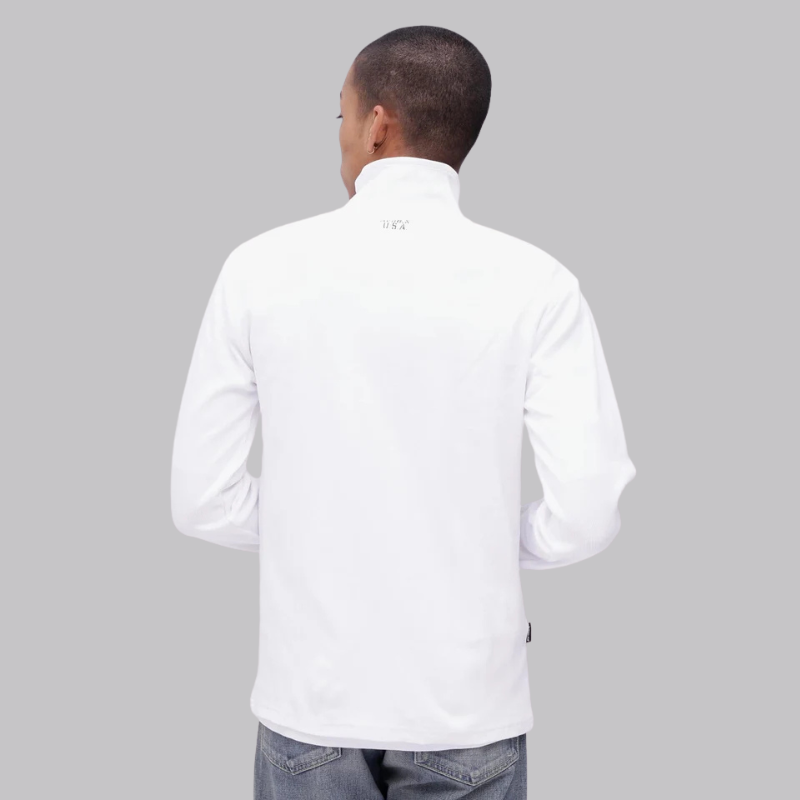 AVIREX DAILY STAND ZIP RIB JACKET  "WHITE" 7834930022-030