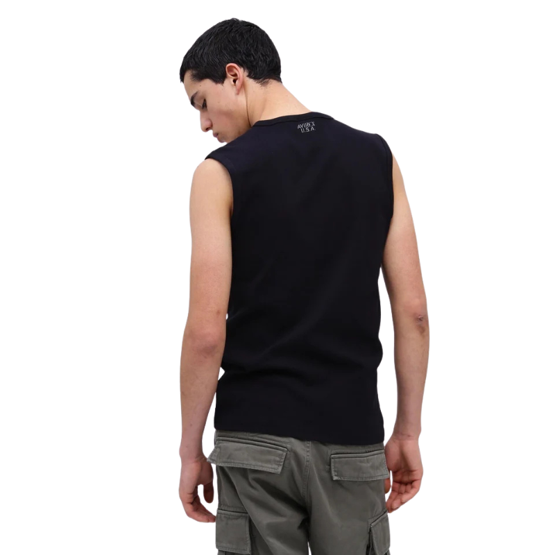 AVIREX DAILY NO SLEEVE SHIRT  "BLACK" 7835935001-010