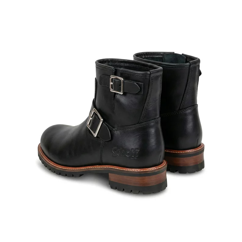 Schott ENGINEER  SHORT BOOTS S28002-010 "BLACK"