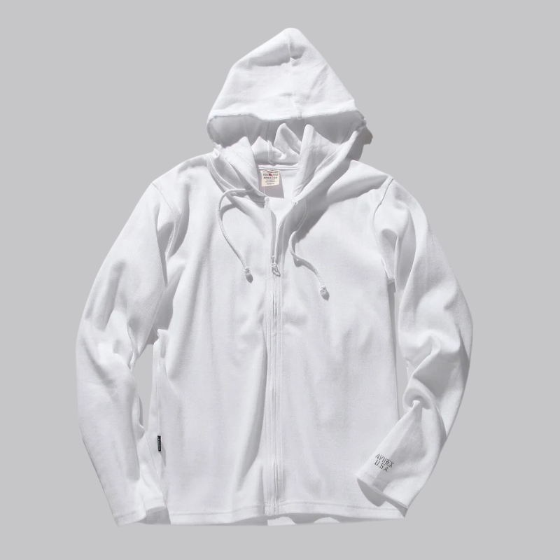 AVIREX DAILY RIB ZIP PARKA  "WHITE" 7834930021-030