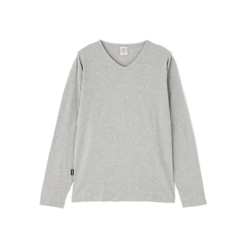 AVIREX DAILY RIB L/S V-NECK T-SHIRT  "GRAY" 7834930018-020