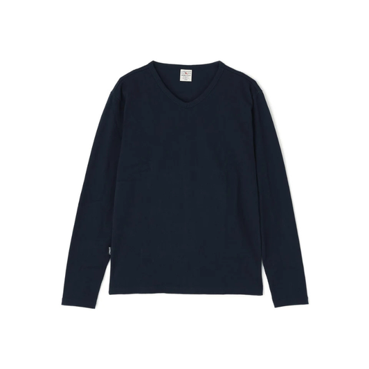 AVIREX DAILY RIB L/S V-NECK T-SHIRT  "ROYAL" 7834930018-440