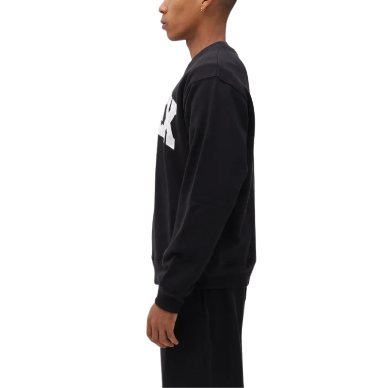 AVIREX DAILY CREW NECK L/S SWEAT LOGO  "BLACK" 7833932003-010
