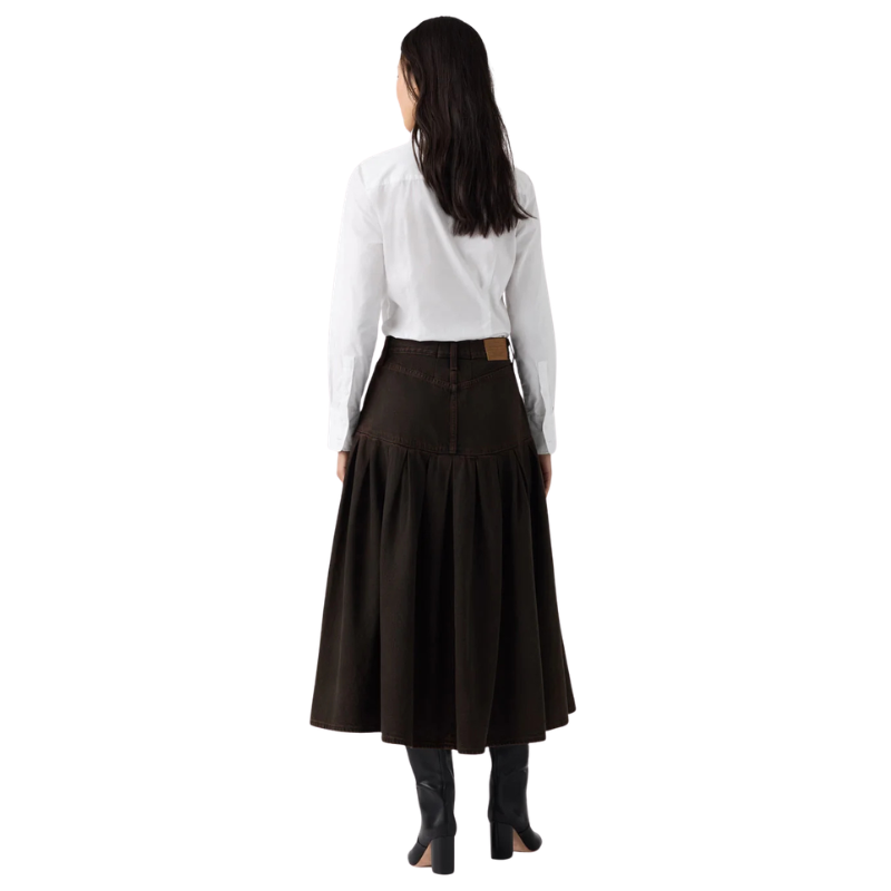 Levi’s YOKED PLEATED SKIRT "BROWN" 0089T-0001