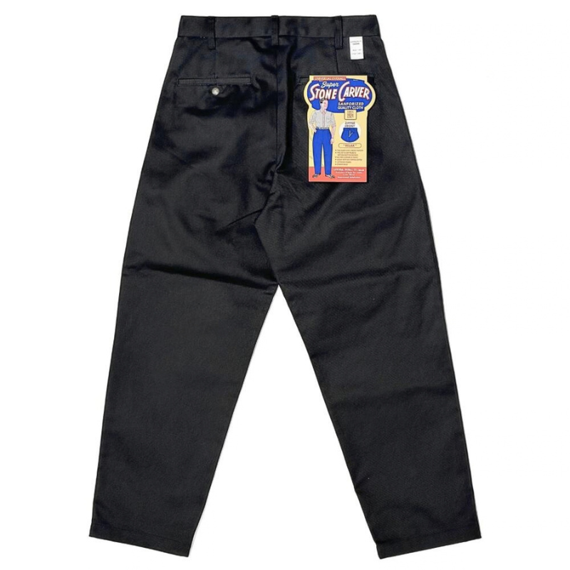 UNIVERSAL OVERALL RELAX  PANTS  "BLACK" HT-02