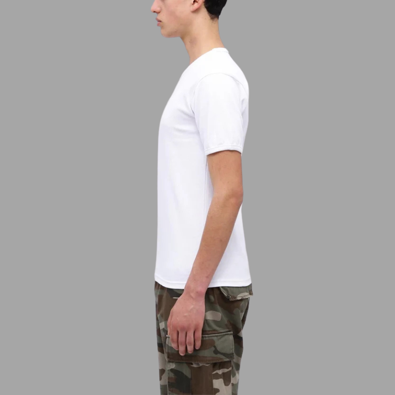 AVIREX DAILY RIB S/S V-NECK T-SHIRT  "WHITE" 7835934005-030
