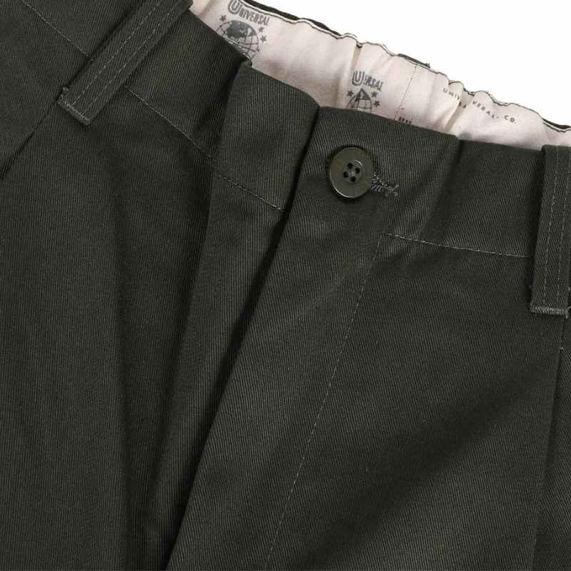 UNIVERSAL OVERALL TUCK TAPERED PANTS  "BLACK" PTF-05