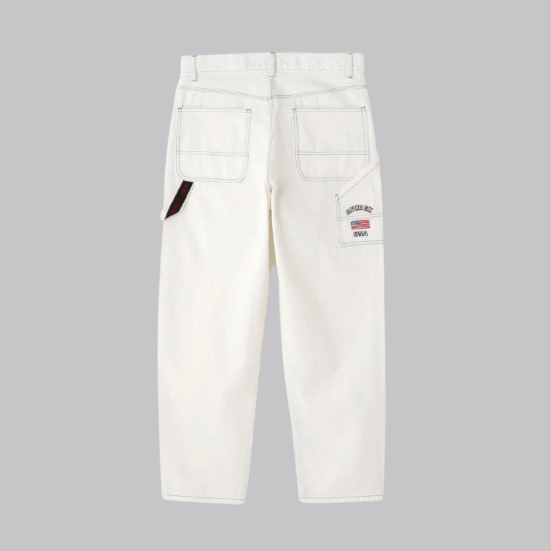 AVIREX VARSITY PAINTER PANTS  "WHITE" 7834911002-030