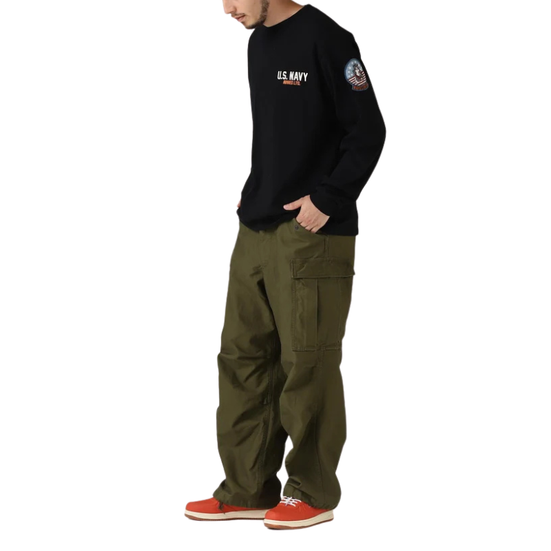 AVIREX LONG SLEEVE T-SHIRT TOPGUN "BLACK"  7833930017-010