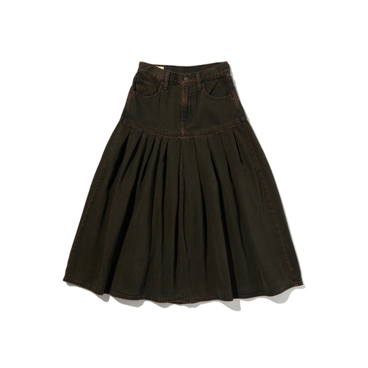Levi’s YOKED PLEATED SKIRT "BROWN" 0089T-0001