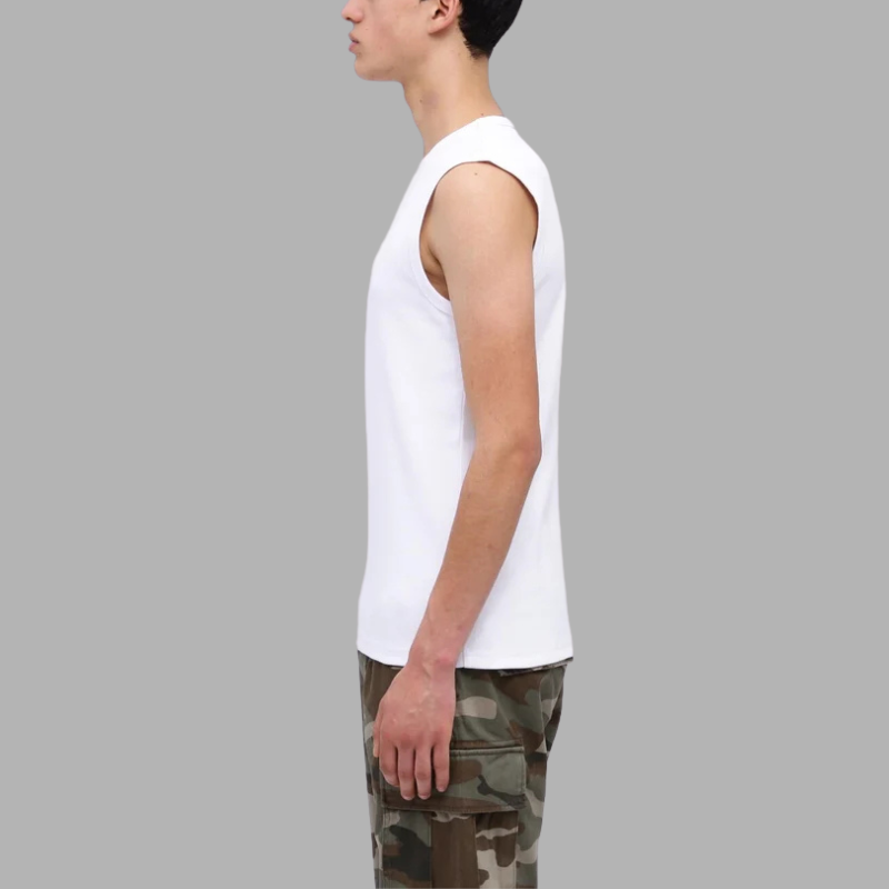 AVIREX DAILY NO SLEEVE SHIRT  "WHITE" 7835935001-030