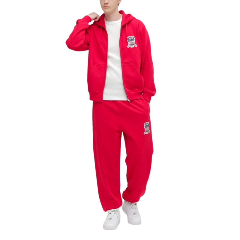 AVIREX SIGNATURE VARSITY LOGO SWEAT PANTS "RED"  7836910025-100