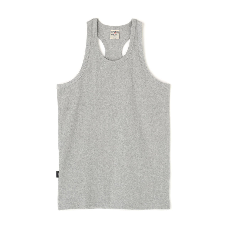 AVIREX DAILY RIB TANK TOP BACK CROSS  "GRAY" 7835937001-020