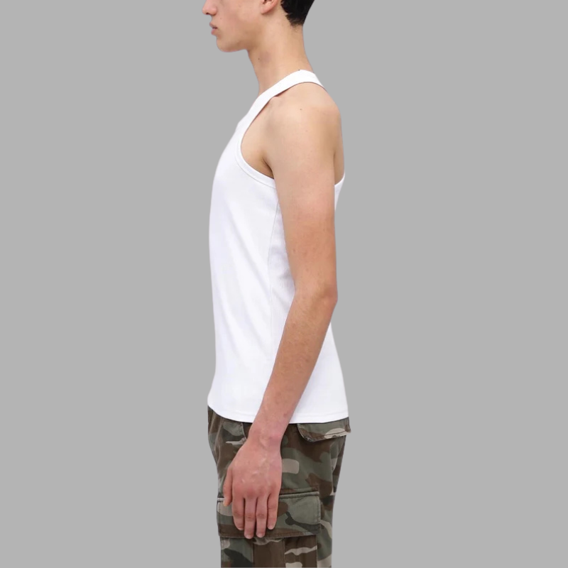 AVIREX DAILY RIB TANK TOP BACK CROSS  "WHITE" 7835937001-030