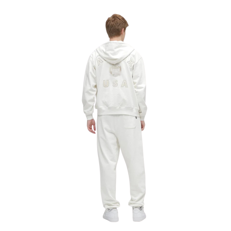 AVIREX SIGNATURE VARSITY LOGO SWEAT PANTS "OFF WHITE"  7836910025-033