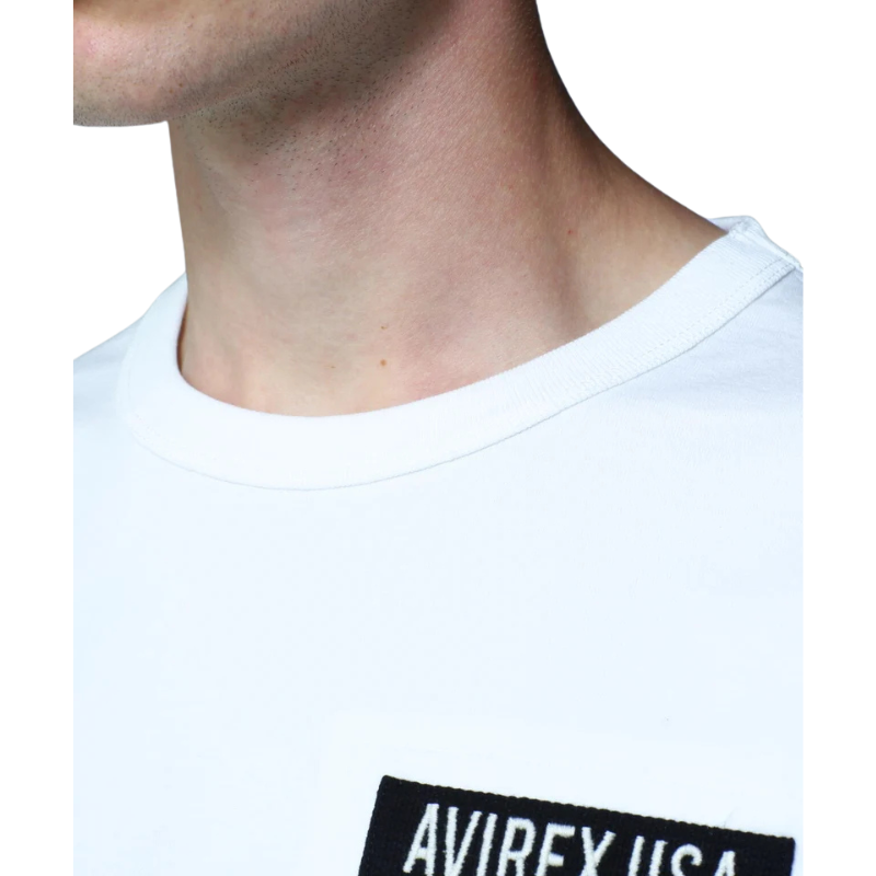 AVIREX FATIGUE CREW NECK L/S T-SHIRT "WHITE"  7835930016-030