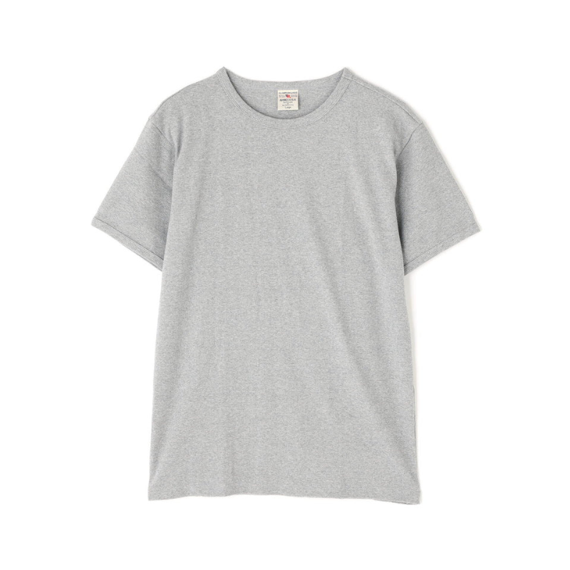AVIREX DAILY RIB S/S CREW NECK T-SHIRT  "GRAY" 7835934006-020