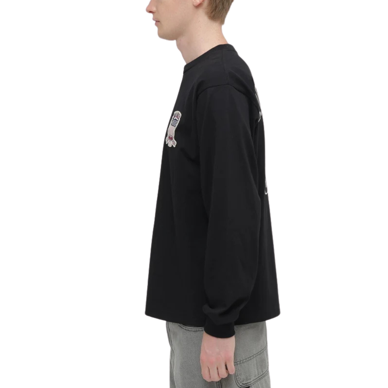 AVIREX SIGNATURE VARSITY LOGO LONGSLEEVE T-SHIRT "BLACK"  7836930006-010