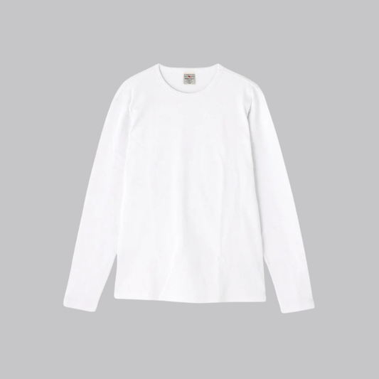 AVIREX DAILY MINI WAFFLE CREW-NECK L/S T-SHIRT  "WHITE" 7834930024-030