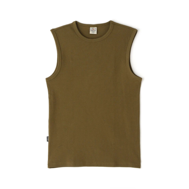 AVIREX DAILY NO SLEEVE SHIRT  "OLIVE" 7835935001-310