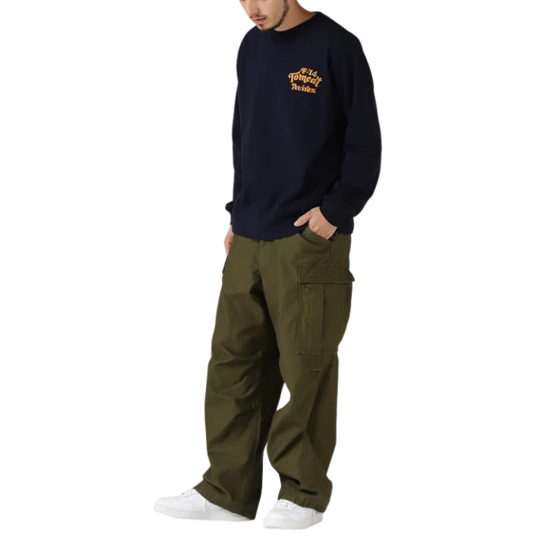 AVIREX SAGARA TOM CAT L/S T-SHIRT "NAVY"  7833930016-120