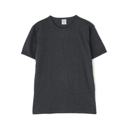 AVIREX DAILY RIB S/S CREW NECK T-SHIRT  "CHARCOAL" 7835934006-410
