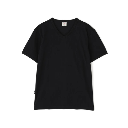 AVIREX DAILY RIB S/S V-NECK T-SHIRT  "BLACK" 7835934005-010