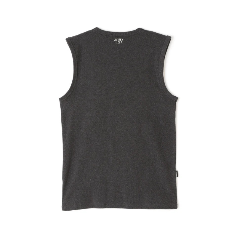 AVIREX DAILY NO SLEEVE SHIRT  "CHARCOAL" 7835935001-410