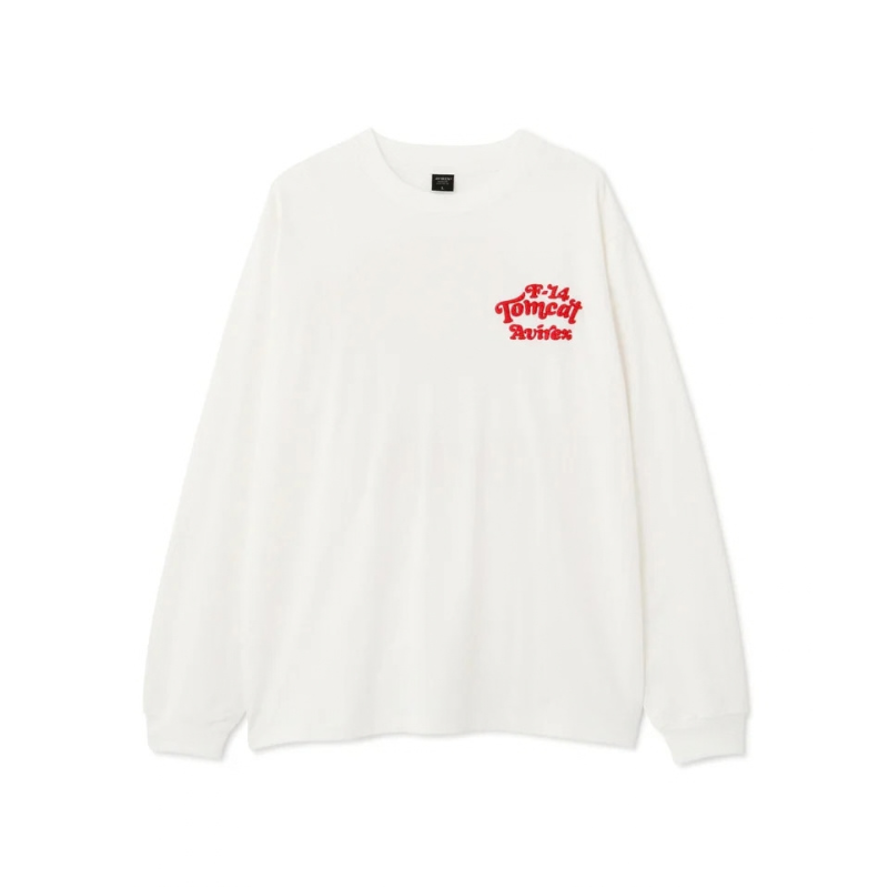 AVIREX SAGARA TOM CAT L/S T-SHIRT "WHITE"  7833930016-030