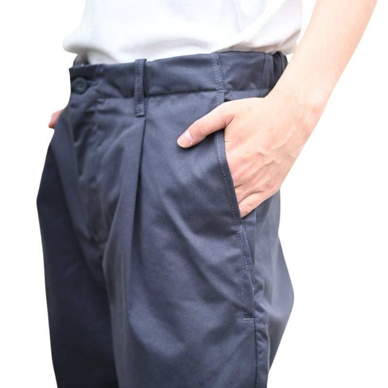 UNIVERSAL OVERALL ADDICTIVE TUCK TAPERD PANTS  "CHARCOAL" PTU-05