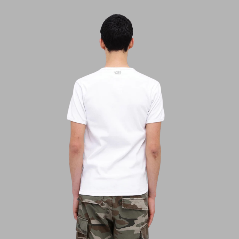 AVIREX DAILY RIB S/S CREW NECK T-SHIRT  "WHITE" 7835934006-030