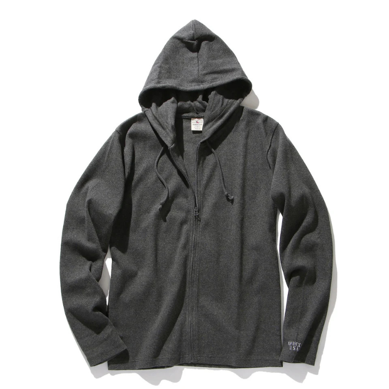 AVIREX DAILY RIB ZIP PARKA  "CHARCOAL" 7834930021-410