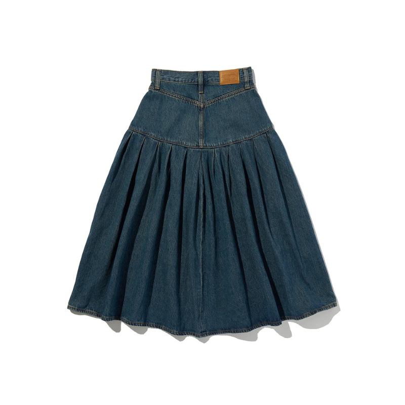 Levi’s YOKED PLEATED SKIRT "MEDIUM INDIGO" 0089T-0004