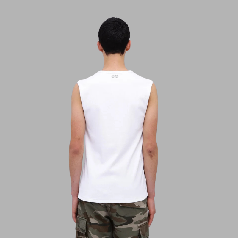 AVIREX DAILY NO SLEEVE SHIRT  "WHITE" 7835935001-030