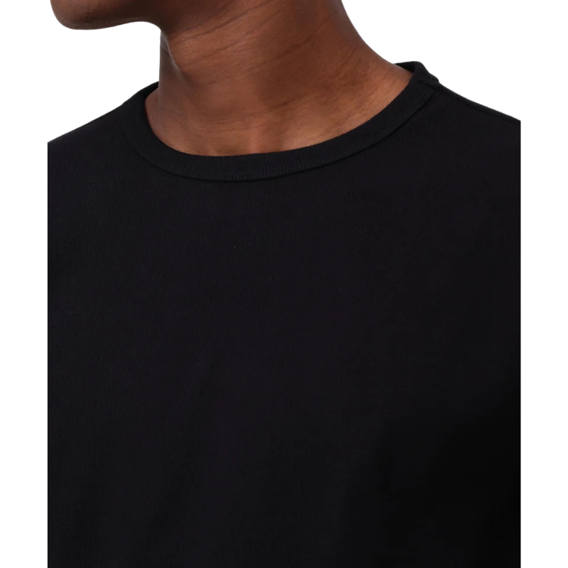 AVIREX DAILY RIB L/S CREW NECK T-SHIRT  "BLACK" 7834930019-010