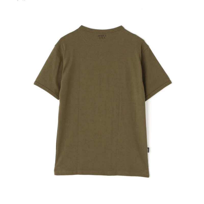 AVIREX DAILY RIB S/S CREW NECK T-SHIRT  "OLIVE" 7835934006-310