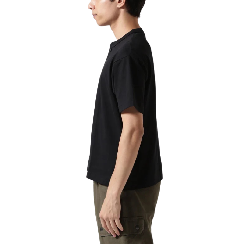AVIREX HENLEY NECK PACK T-SHIRT "BLACK"  7835934019-010